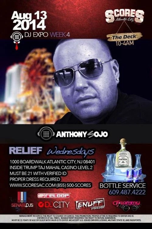 DJ Sojo event flyer from the original archive, number 64