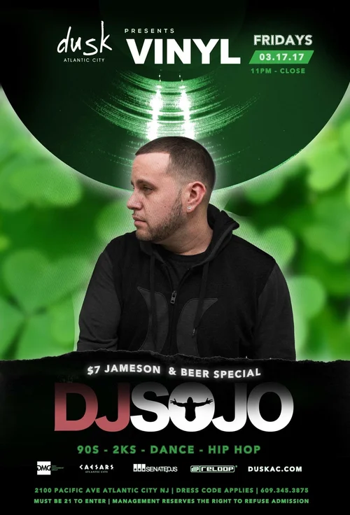 DJ Sojo event flyer from the original archive, number 89