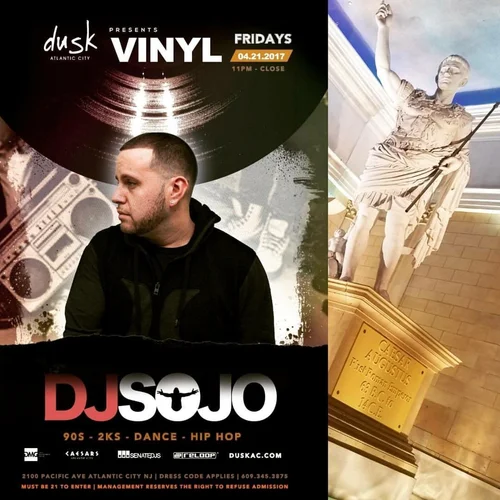 DJ Sojo event flyer from the original archive, number 114